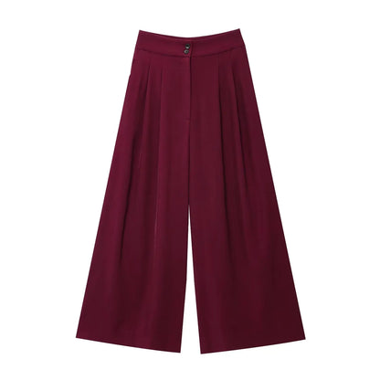 🍒Trouser suits for women sleeveless v-neck top with belt and straight pants wide leg sets spring summer clothing smart casual clothes party occasion wear two piece Two Piece Ease