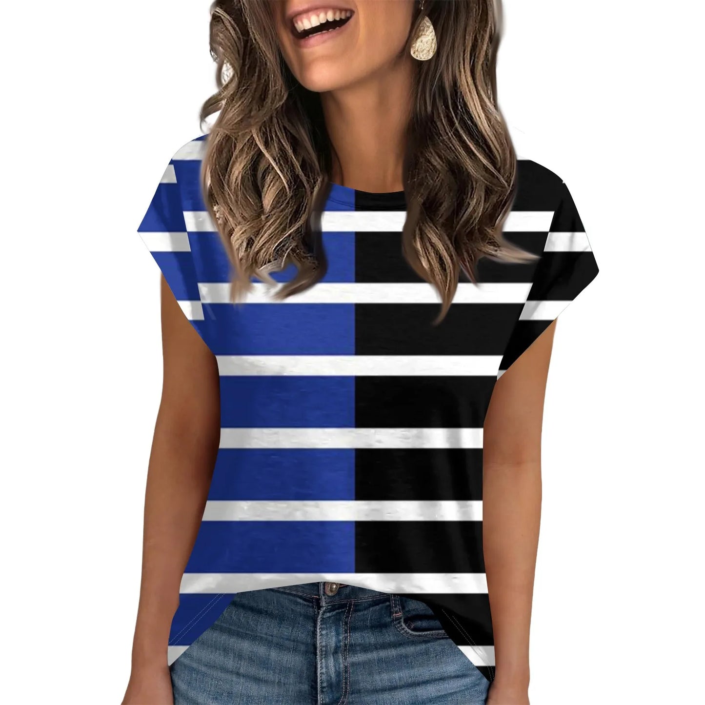 🍒Dames somer tops kortmou gestreepte oefen t-hemp om onder baadjie te dra mode nuwerwetse klere