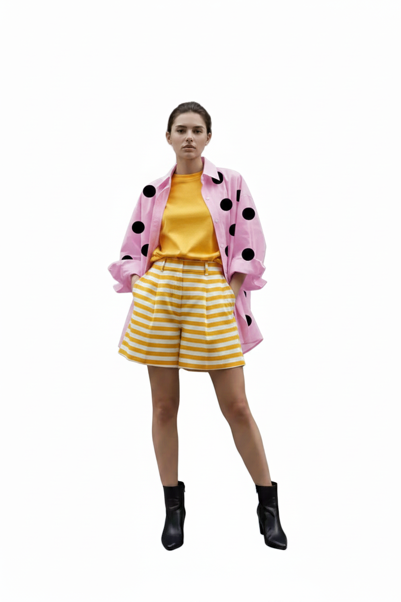 🍒Long sleeve polka dot shirt cotton Button Up high low blouse designer style clothing holiday wear chic fashion wear for women black and white fashion Delightful Dots