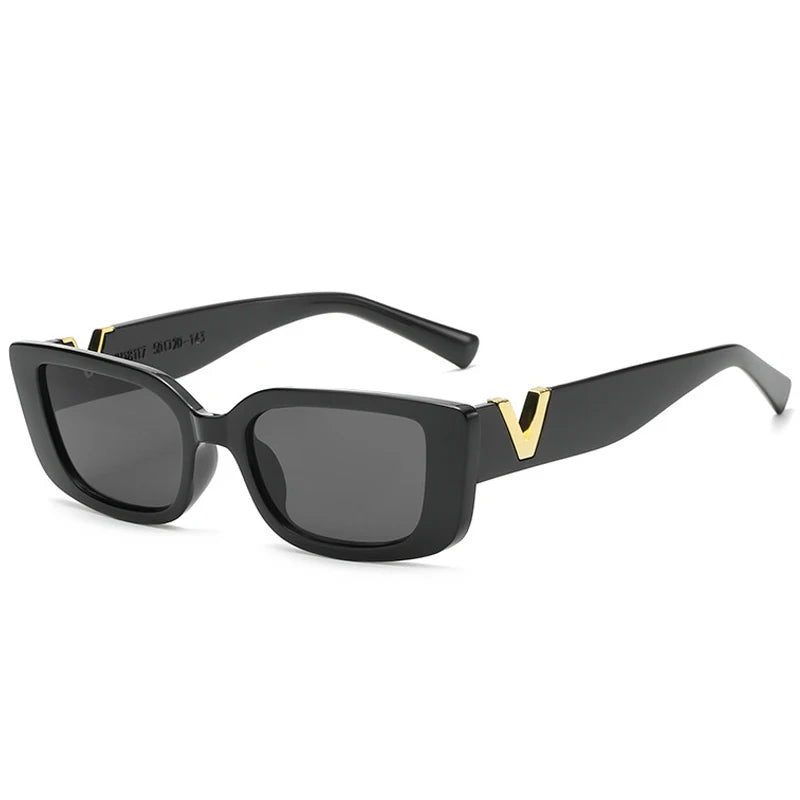 🍒Trendy rectangular sunglasses for womens shades unisex designer sunshade outdoor driving glasses for summer travelling sun glasses UV400 protection Trusty Trendy