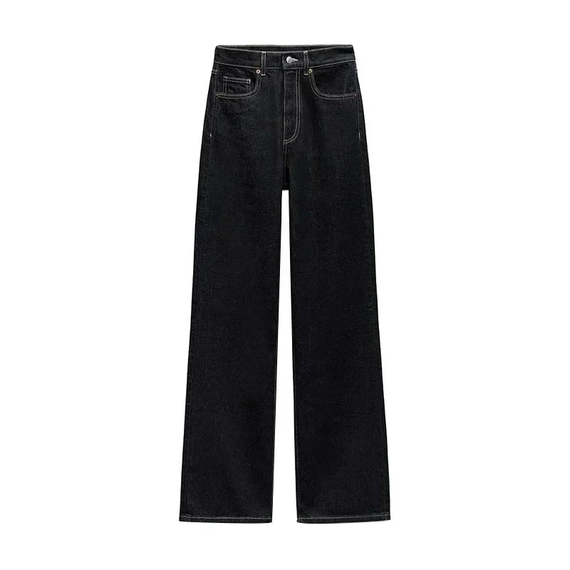 🍒Belt denim Jacket and Pants Sets shirt style jacket women butt up coat and straight trousers suit loose autumn Ladies outfits Dressy Denim