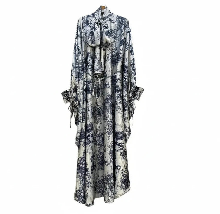🍒Women's fashion maxi dress casual loose dress print female bohemian chic party a-line outfit for evening party occasion wear clothing Relaxed Retro Ruffle