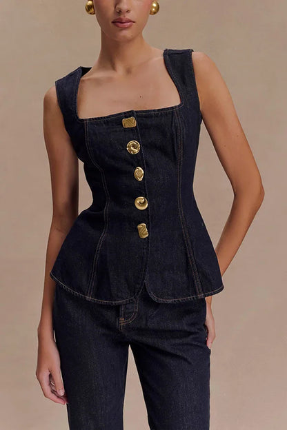 🍒Tweestukstelle vir vroue stukstelle ma-jeans moulose denimtoppies en jeansstel langbroeke hoë middellyf Y2k-styl mode elegante werksklere alles wat pas Kry hierdie enkelbors dubbele denim en jy sal trippel opgewonde wees