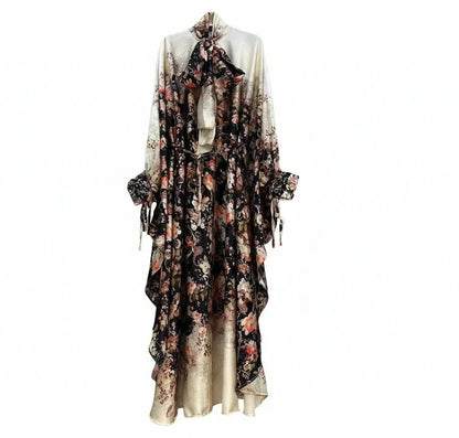 🍒Women's fashion maxi dress casual loose dress print female bohemian chic party a-line outfit for evening party occasion wear clothing Relaxed Retro Ruffle
