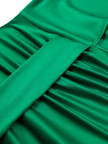🍒Women's halter evening dresses party fashion clothing elegant long outfit occasion wear midi Be Seen In Emerald Envy Green Or Red Instead…