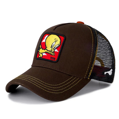 🍒High quality cotton baseball cap mesh back brand anime cartoon unisex hat hip hop trucker hat streetwearr caps
