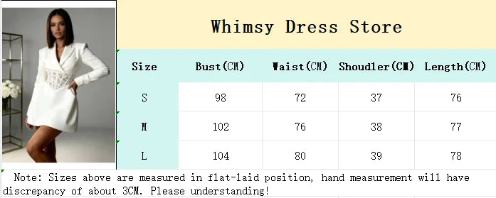 🍒Lace mixed media dress blazer v-neck dresses with sleeves short long sleeve mini evening party chic gown Spring feminine dress occasion wear womens    don’t WAIST time NET this SHORTly